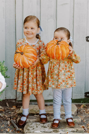 Autumn Vine Twirl Dress