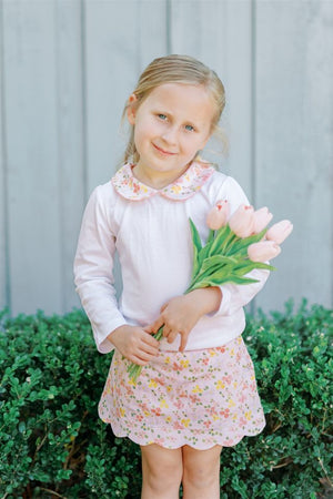 Betty Floral Scallop Skirt