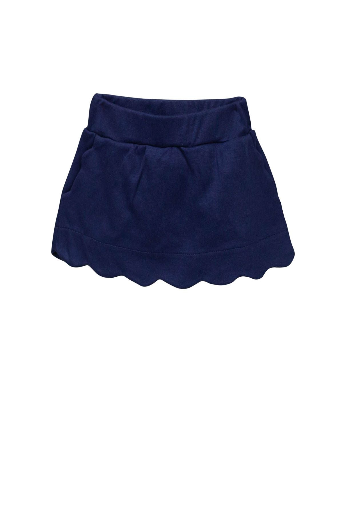 Sophie Scallop Skirt Navy