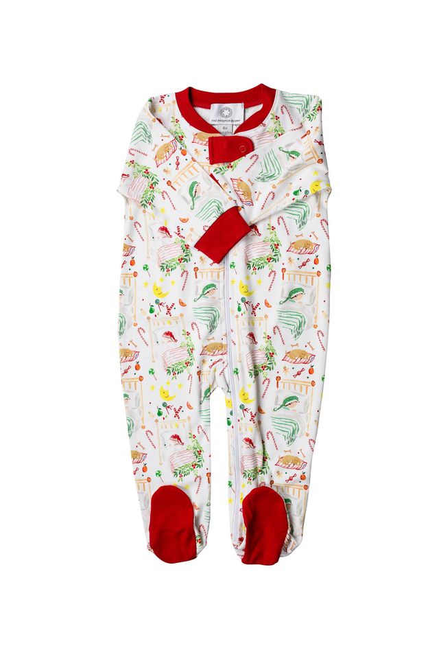 Sugarplum Footed Zipper PJ