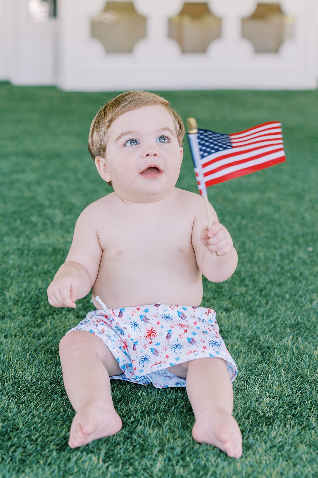 Patriotic Boy Swim Trunks