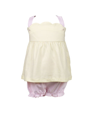 Light Yellow Striped Bloomer Set