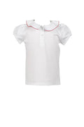 Short Sleeve Girl Shirt with Red