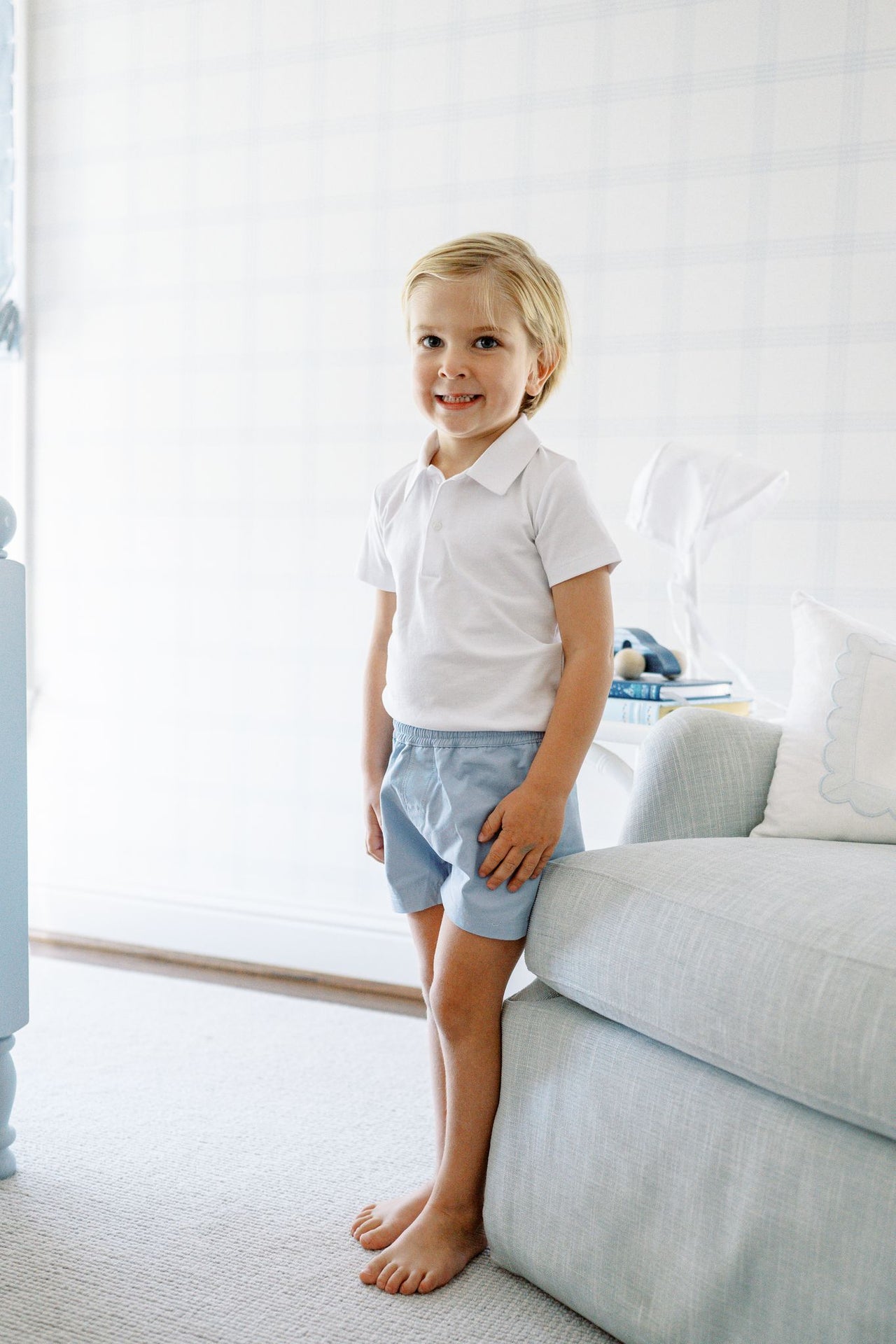 Spencer Boy Short - Light Blue