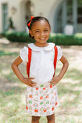 Short Sleeve Girl Shirt with Red