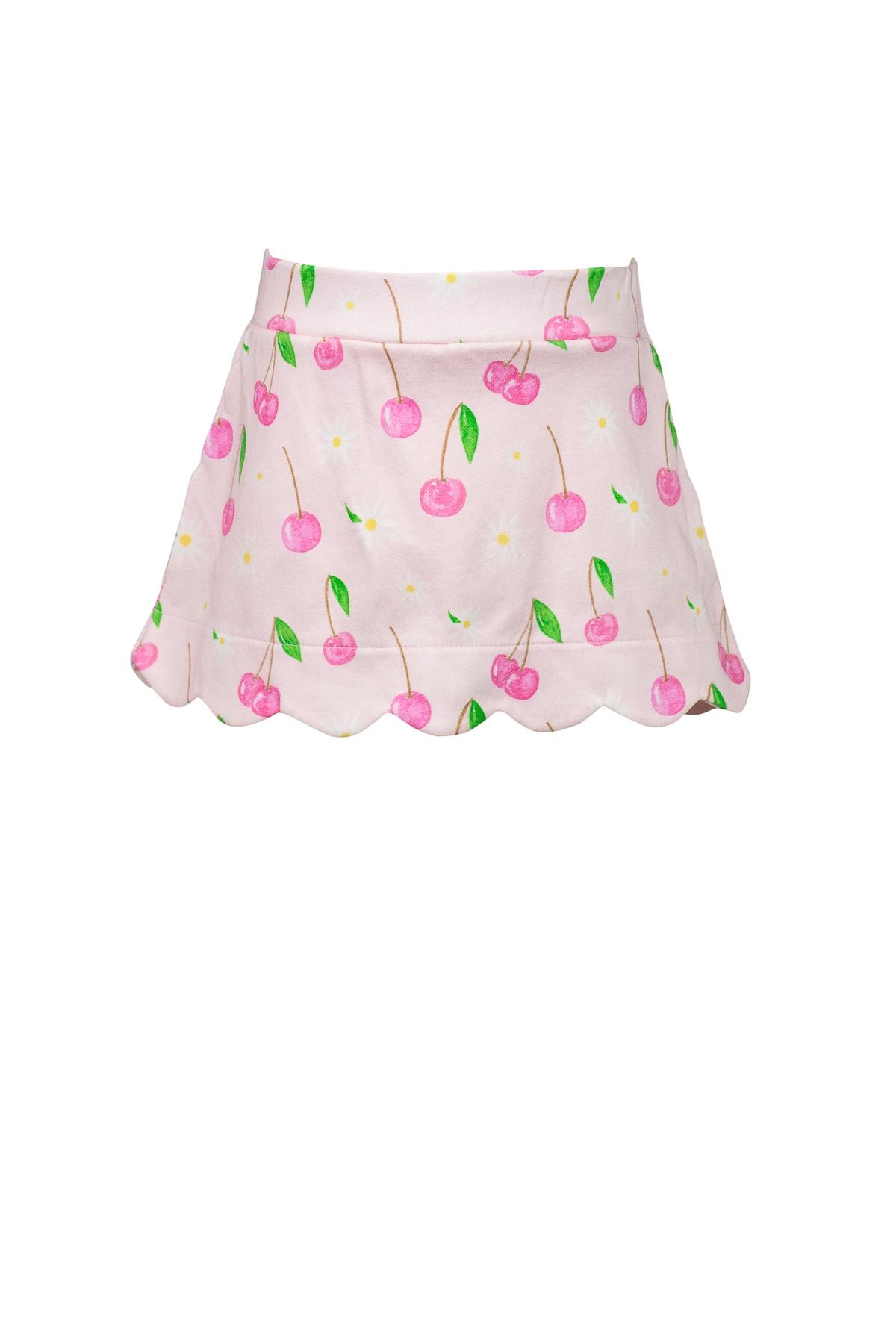 Cherry Blooms Scallop Skort