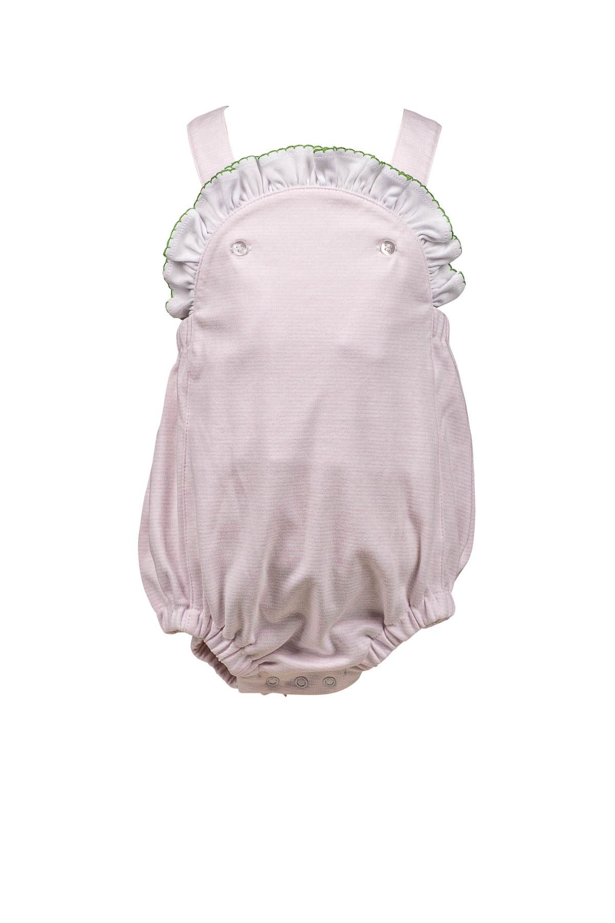 Pima Cross Back Bubble Light Pink Stripe