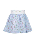 Bea Blue Floral Dotted-Swiss Skirt