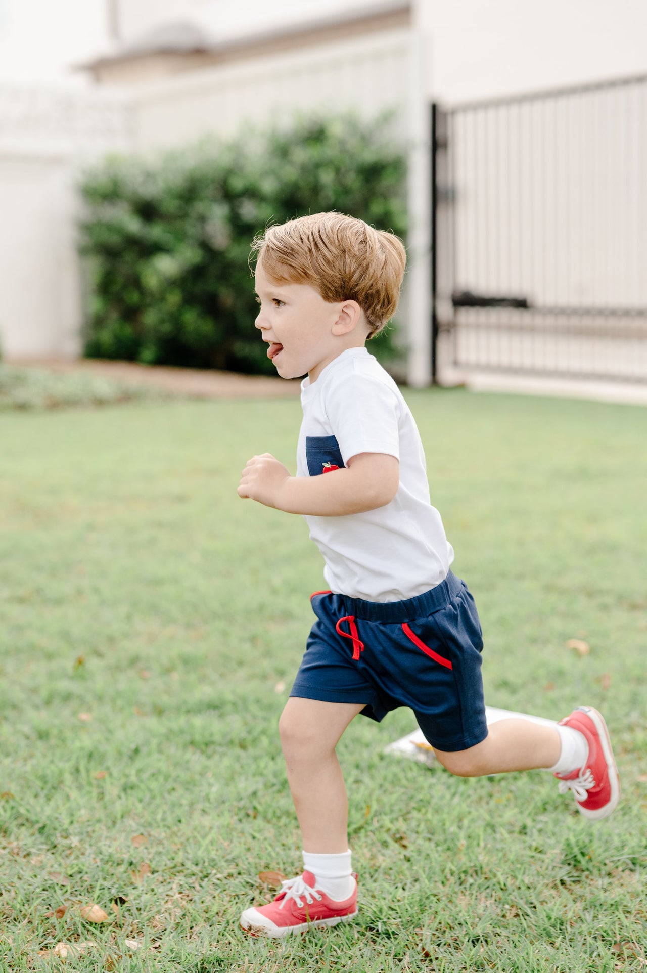 Navy Pima Boy Shorts