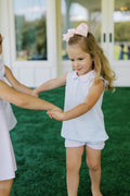 Light Blue Striped Scallop Bloomer Set