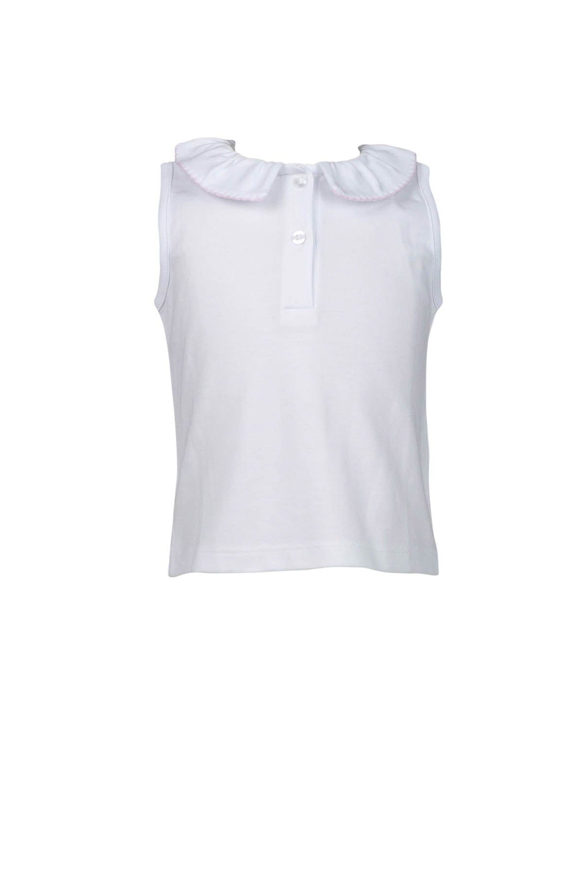 Ruffled Peter Pan Sleeveless Shirt