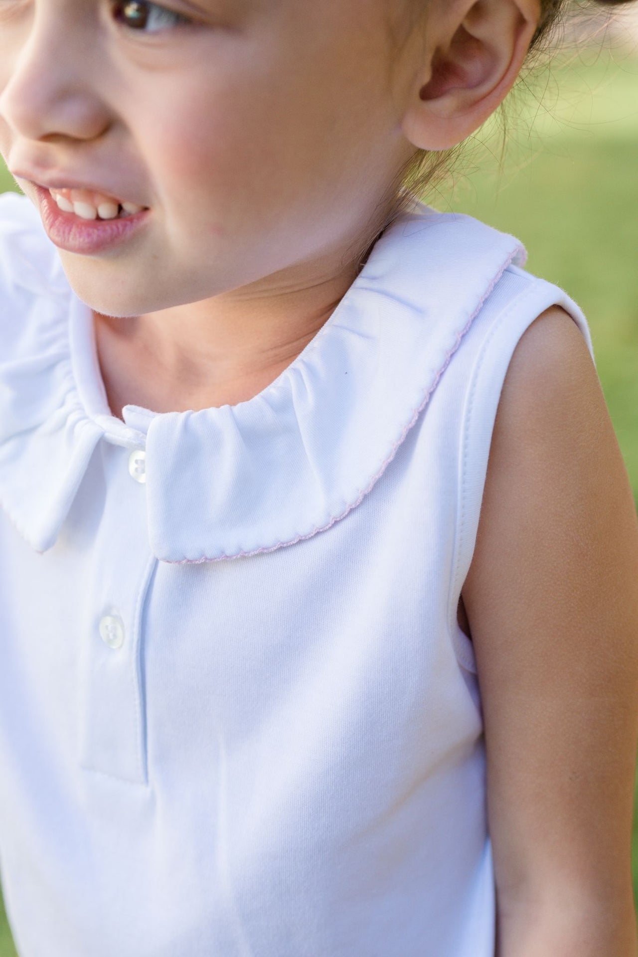 Ruffled Peter Pan Sleeveless Shirt